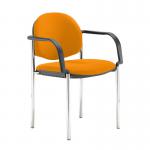Coda multi purpose stackable conference chair with fixed arms - Solano Yellow