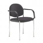 Coda multi purpose stackable conference chair with fixed arms - Blizzard Grey COD101H-YS081