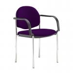 Coda multi purpose stackable conference chair with fixed arms - Tarot Purple