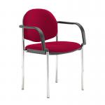 Coda multi purpose stackable conference chair with fixed arms - Diablo Pink