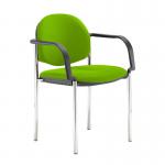 Coda multi purpose stackable conference chair with fixed arms - Madura Green COD101H-YS156