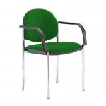 Coda multi purpose stackable conference chair with fixed arms - Lombok Green COD101H-YS159
