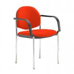 Coda multi purpose stackable conference chair with fixed arms - Tortuga Orange COD101H-YS168