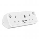 Comet desk top power module 2 x UK sockets, USB A&C fast charge - White COM-1-WH