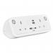 Comet desk top power module 2 x UK sockets, USB A&C fast charge - White COM-1-WH