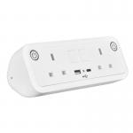 Comet 100W desk top module 2 x UK sockets, USB A&C fast charge (100W) transformer - white COM-2-WH