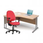 Bundle deal - Maestro 25 left hand ergonomic desk in beech with Vantage V102 chair in blue