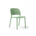 Contra one piece polypropylene chair in green CON300-GR