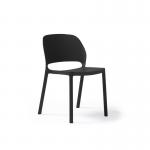 Contra one piece polypropylene chair in black CON300-K