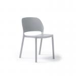 Contra one piece polypropylene chair in pearl grey CON300-PG