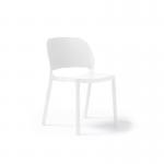 Contra one piece polypropylene chair in white CON300-WH