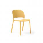 Contra one piece polypropylene chair in yellow CON300-YW