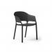 Contra one piece polypropylene chair with integrated arms in black CON301-K