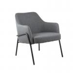 Corby lounge chair with black metal frame - dark grey COR01-DG