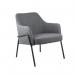 Corby lounge chair with black metal frame - dark grey COR01-DG