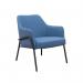 Corby lounge chair with black metal frame - light blue COR01-LB