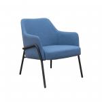 Corby lounge chair with black metal frame - light blue COR01-LB