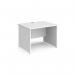 Contract 25 straight desk with panel leg 1000mm x 800mm - white CP10S-WH