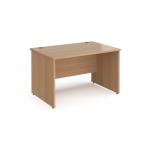 Contract 25 straight desk with panel leg 1200mm x 800mm - beech CP12S-B