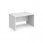 Contract 25 straight desk with panel leg 1200mm x 800mm - white CP12S-WH
