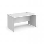 Contract 25 straight desk with panel leg 1400mm x 800mm - white
