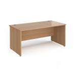 Contract 25 straight desk with panel leg 1600mm x 800mm - beech CP16S-B