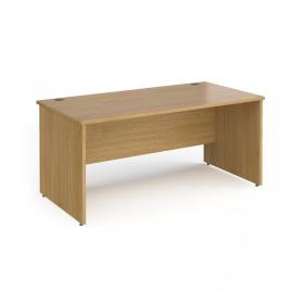 Contract 25 straight desk with panel leg 1600mm x 800mm - oak CP16S-O