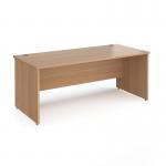 Contract 25 straight desk with panel leg 1800mm x 800mm - beech