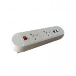 Chroma clip-on power module 2 x UK sockets, 2 x RJ45 sockets - white CRM-2-WH