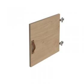 Storage unit insert - cupboard with leather strap handle - oak