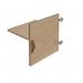 Storage unit insert - cupboard with leather strap handle and inner shelf - oak CSI-CS-KO