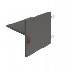Storage unit insert - cupboard with leather strap handle and inner shelf - grey CSI-CS-OG