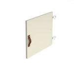 Storage unit insert - cupboard with leather strap handle - white