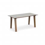 Crew rectangular table 1600mm x 800mm with solid ash leg frame and 25mm white mdf top - made to order CT16
