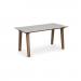 Crew rectangular table 1600mm x 800mm with solid ash leg frame and 25mm white mdf top - made to order CT16