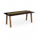 Crew rectangular table 2000mm x 1000mm with oak leg frame and mdf top with chamfered edges - made to order CT20L-O
