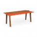 Crew worktable 2000mm x 1000mm with oak power bar and mdf top with chamfered edges - made to order CT20L-WS1-O