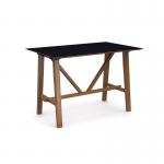 Crew poseur table 1600mm x 800mm with solid ash leg frame and 25mm white mdf top - made to order CTP-16