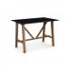 Crew poseur table 1600mm x 800mm with oak leg frame and mdf top with chamfered edges - made to order CTP-16-O