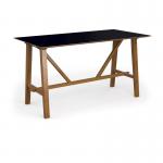 Crew poseur table 2000mm x 1000mm with oak leg frame and mdf top with chamfered edges - made to order CTP-20L