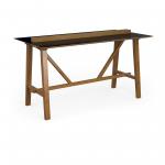 Crew poseur table 2000mm x 1000mm with oak leg frame and mdf top with chamfered edges - made to order CTP-20L