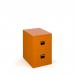 Steel 2 drawer contract filing cabinet 711mm high - orange DCF2OR