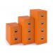 Steel 2 drawer contract filing cabinet 711mm high - orange DCF2OR