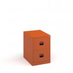 Steel 2 drawer contract filing cabinet 711mm high - orange DCF2OR