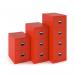 Steel 2 drawer contract filing cabinet 711mm high - red DCF2R