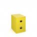 Steel 2 drawer contract filing cabinet 711mm high - yellow DCF2YE