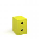 Steel 2 drawer contract filing cabinet 711mm high - yellow DCF2YE
