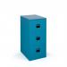 Steel 3 drawer contract filing cabinet 1016mm high - blue DCF3BL