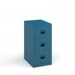 Steel 3 drawer contract filing cabinet 1016mm high - blue DCF3BL