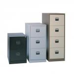 Steel 3 drawer contract filing cabinet 1016mm high - goose grey DCF3G
